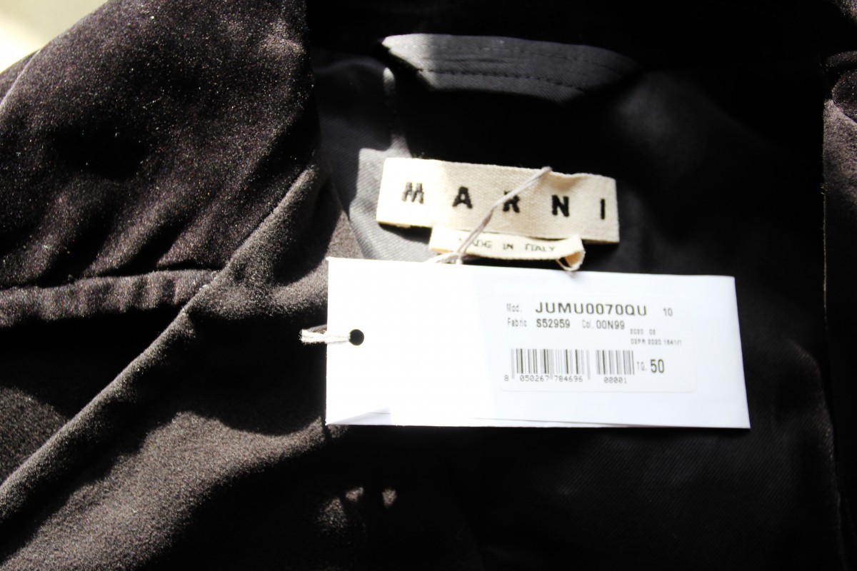 BNWT AW20 MARNI DOUBLE BREASTED SUEDE COTTON COAT 50 - 10