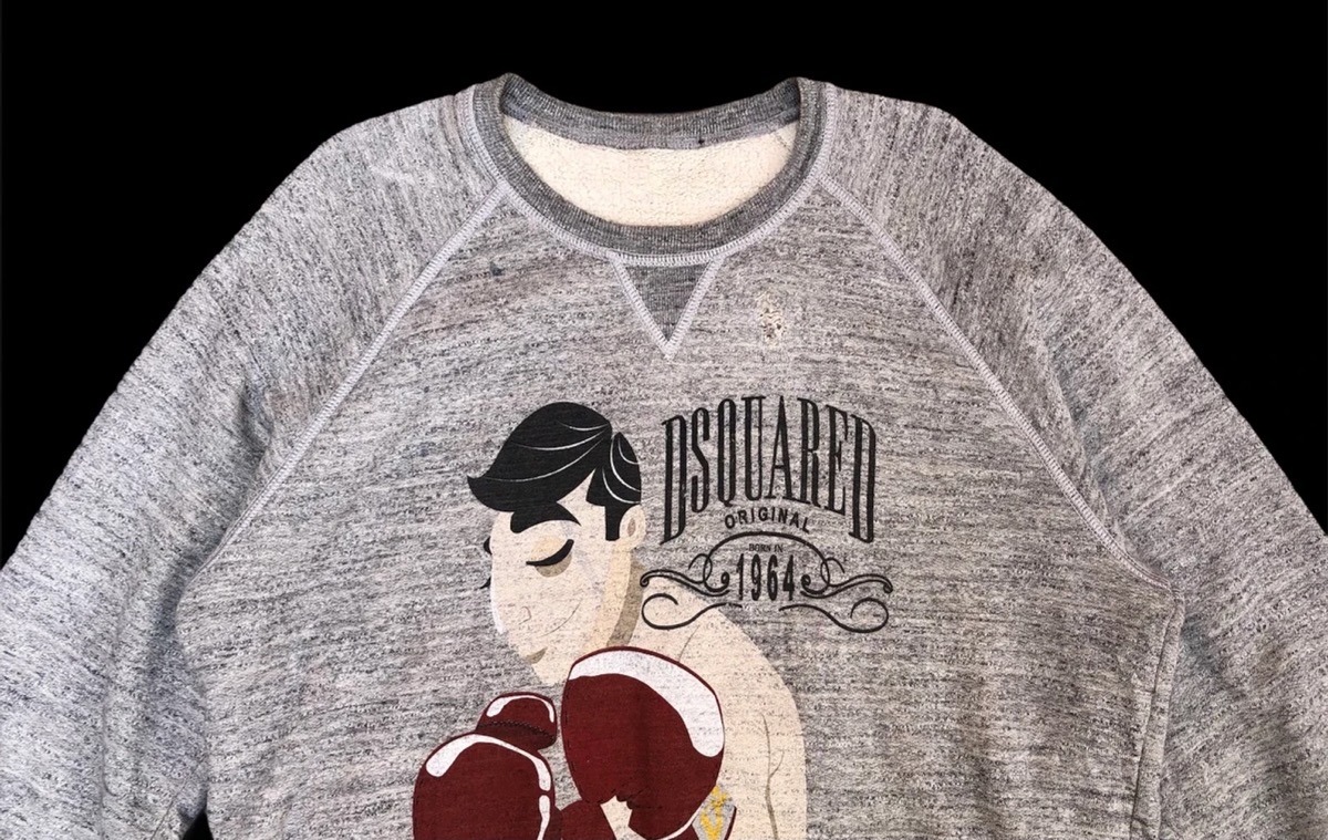 Dsquared2 1964 Boxer Print Distressed Style Sweatshirt - 3