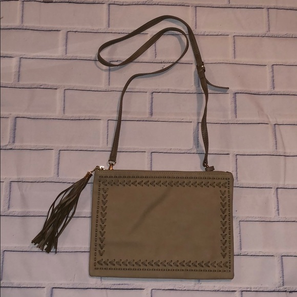 Faux Leather Crossbody Bag with Tassel - 6