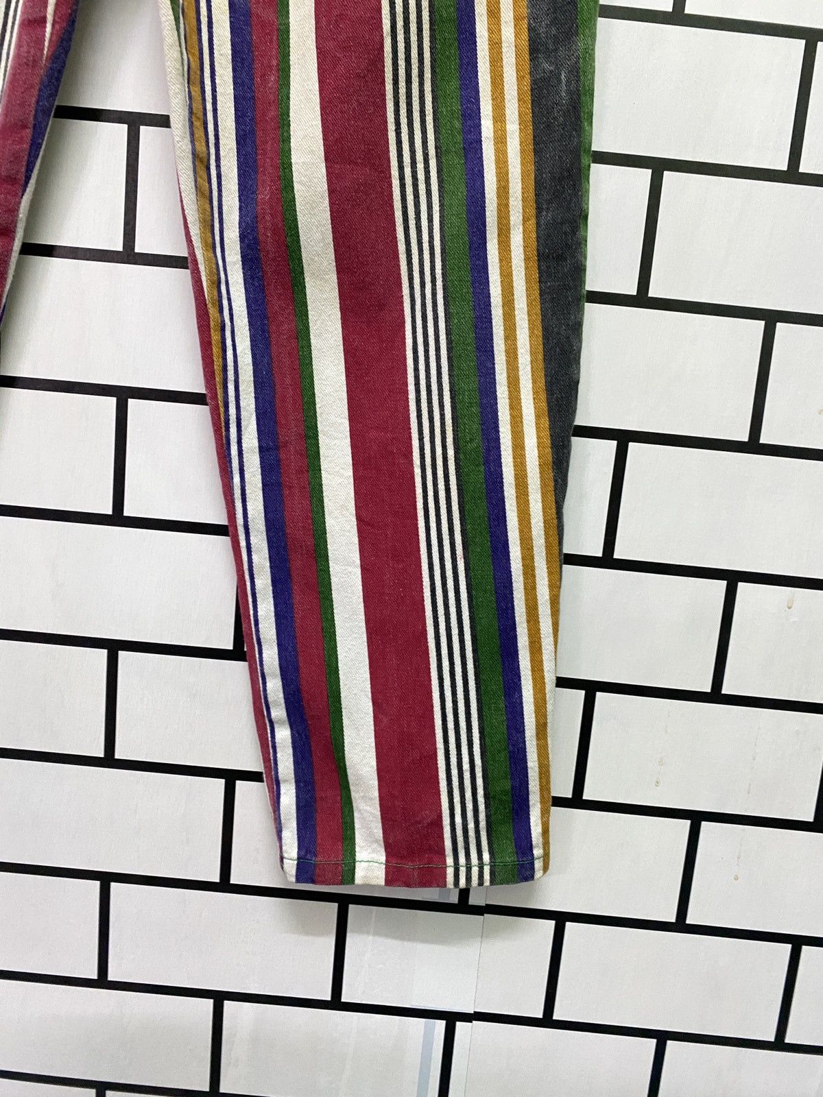 Vintage Striped Multicolour Baggy Pants - 10