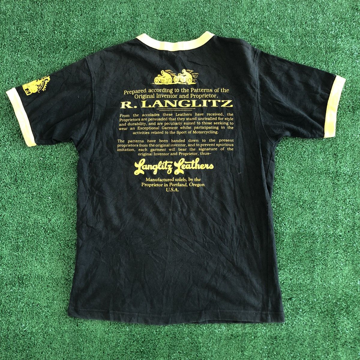 Vintage 70s Ross.Langlitz classic motorcycle ringer tee - 2