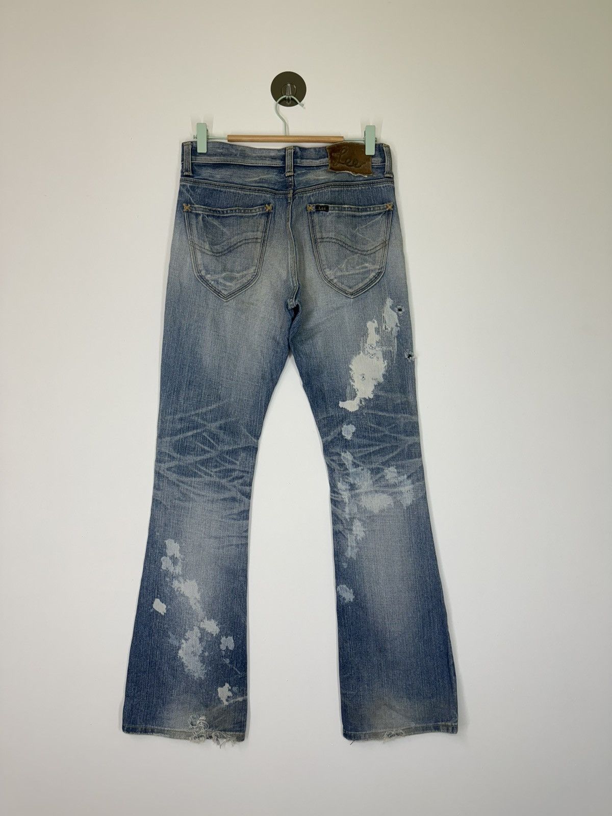 Vintage - Flare Lee Raider Muddy Acid Wash Boot Cut Style Denim - 2