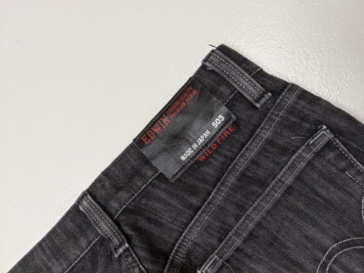 Black - Wildfire Japan 503 Denim Jeans Bottom Trouser Regular - 8