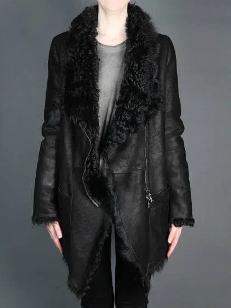 Giorgio Brato - Asymmetrical shearling coat/Like Isaac Sellam or Sacai - 1