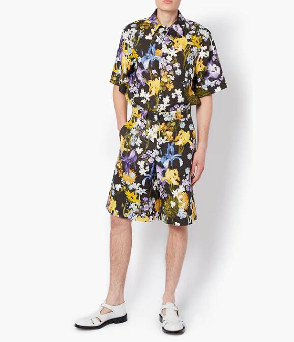 BNWT SS23 ERDEM MILES CEDRIC GARDEN FLORAL LINEN SHORTS 48 - 1