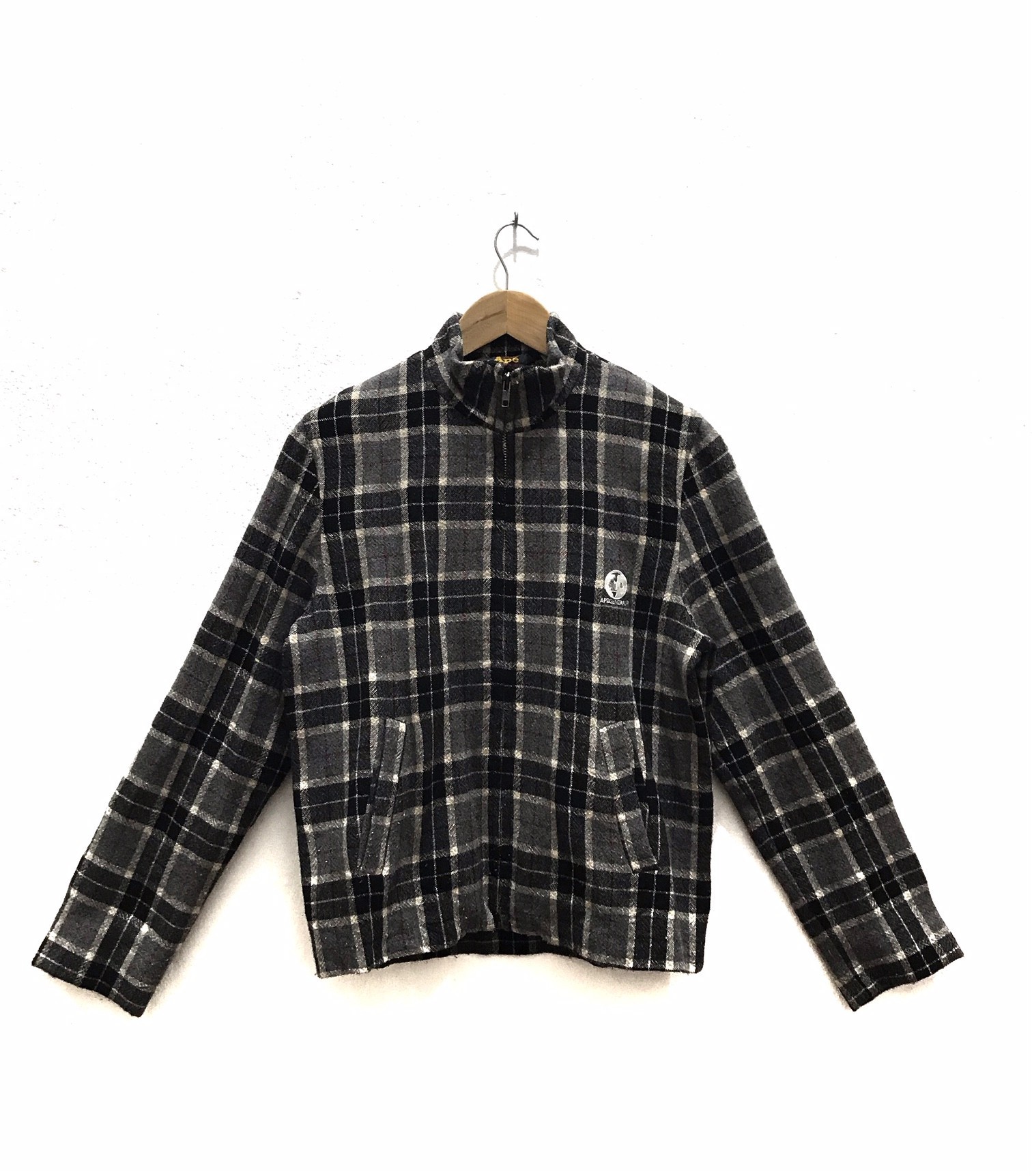 A Bathing Ape General Check Pattern Wool Jacket - 1