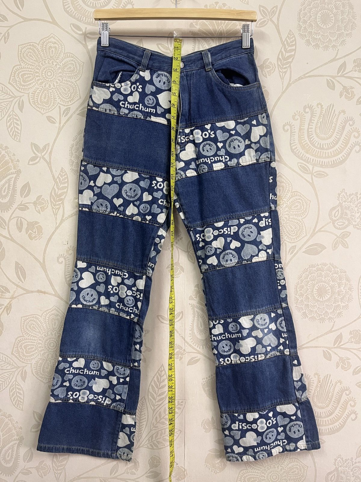 Vintage - Hysteric Flared Chuchum Full Printed Patches Denim Jeans - 2