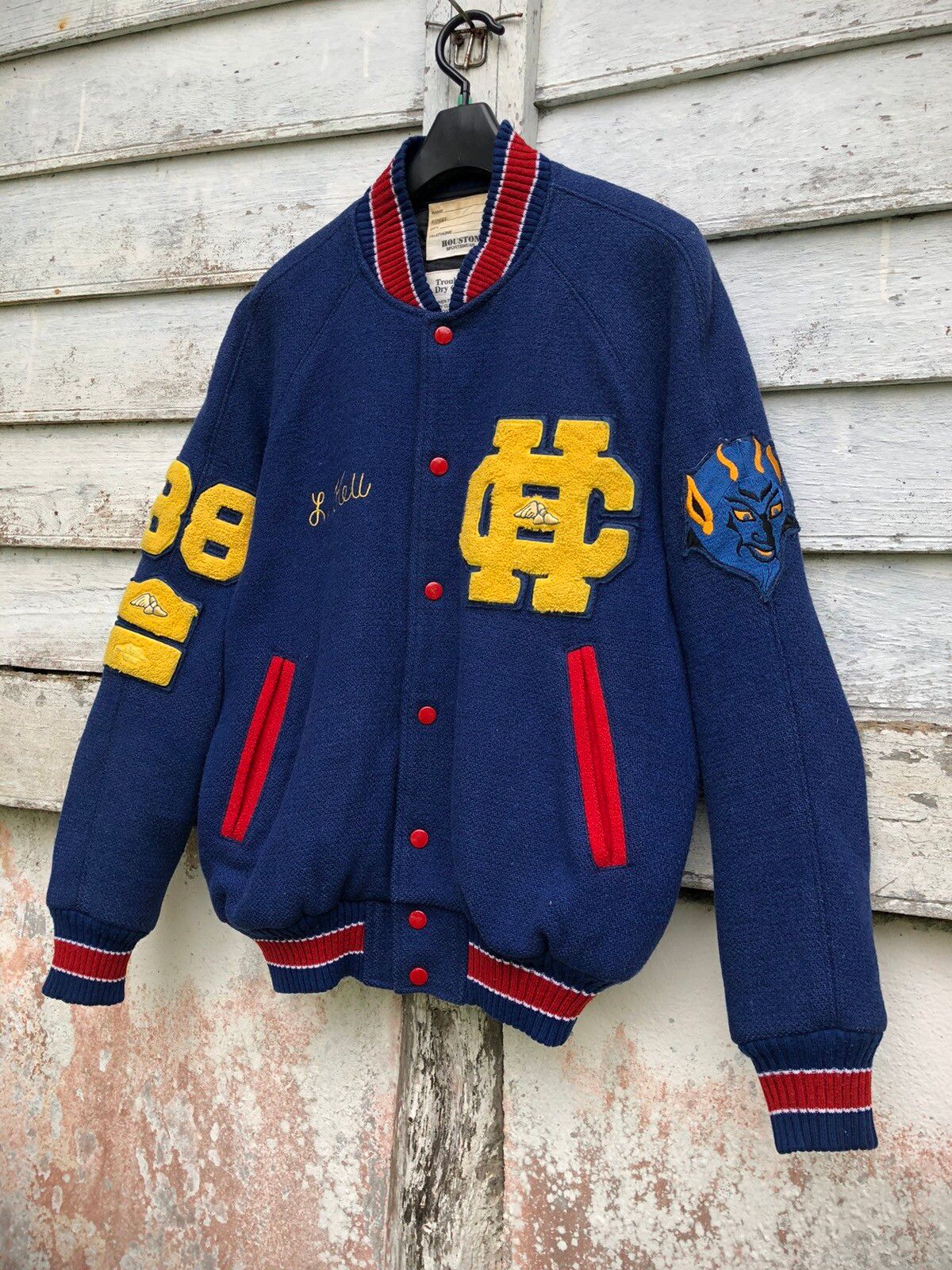 Vintage - Houston Sportwear La Shon Wool Varsity Jacket - 2