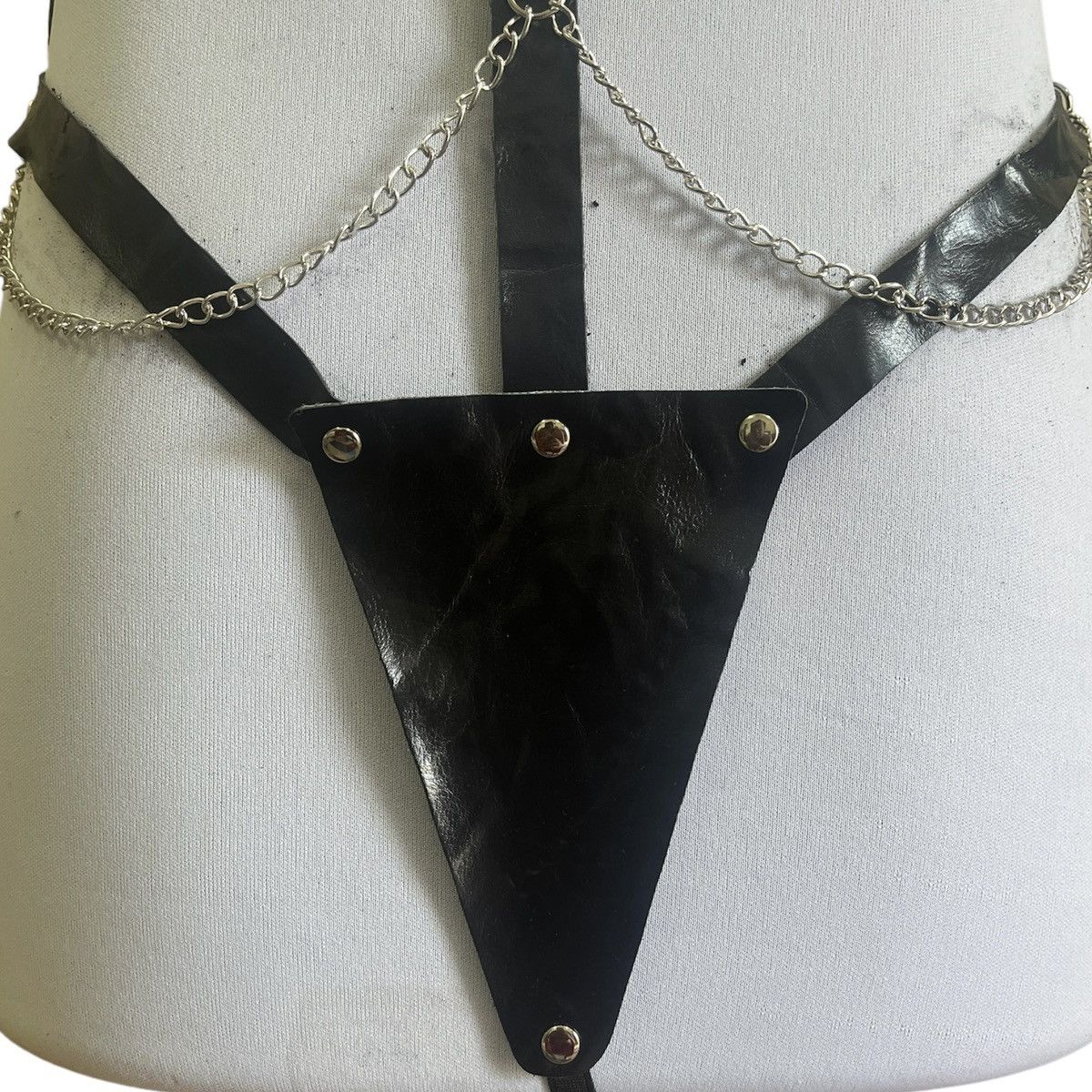 If Six Was Nine - Bondage Sexy PU Leather Strap Style String - 7