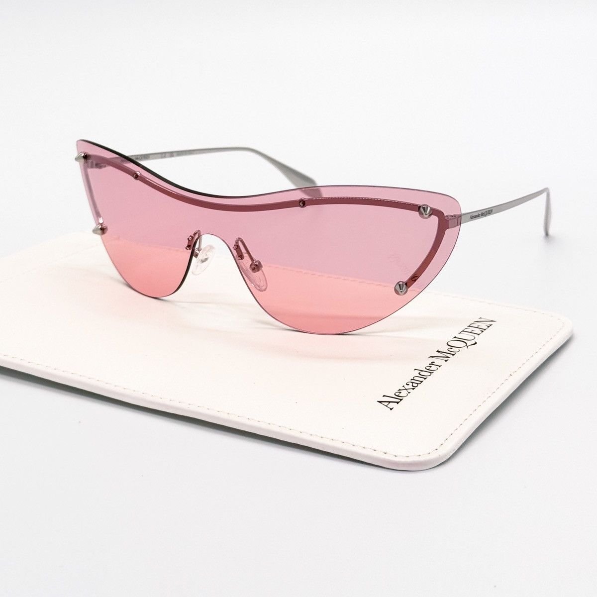 NEW ALEXANDER MCQUEEN AM0413S 003 PINK GOLD WOMEN SUNGLASSES - 1