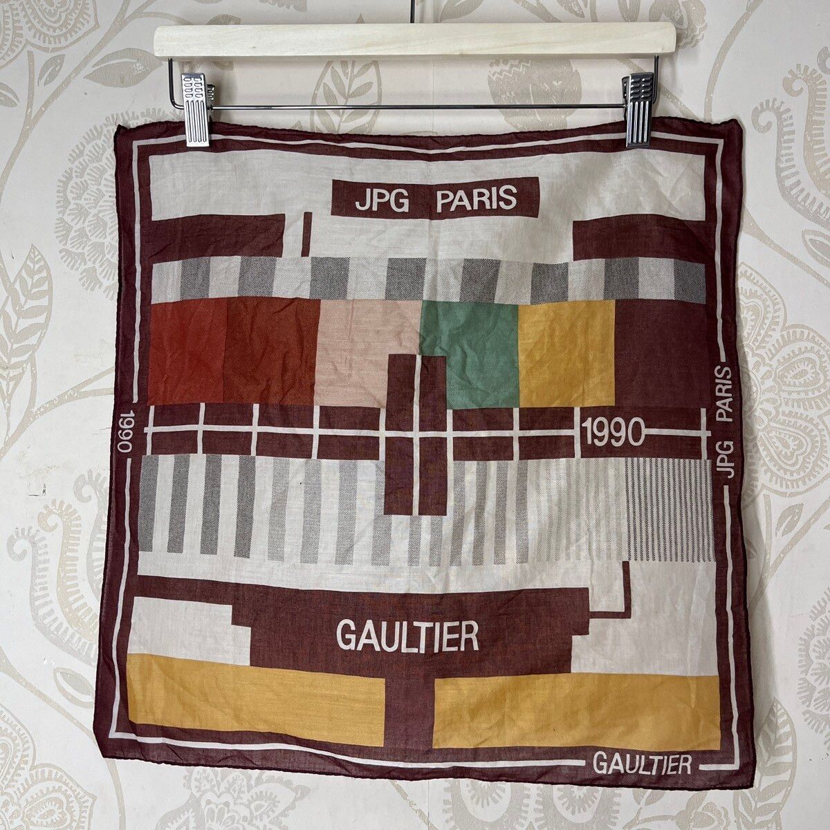 Vintage Jean Paul Gaultier Scarf Handkerchief Pocketsquare - 7