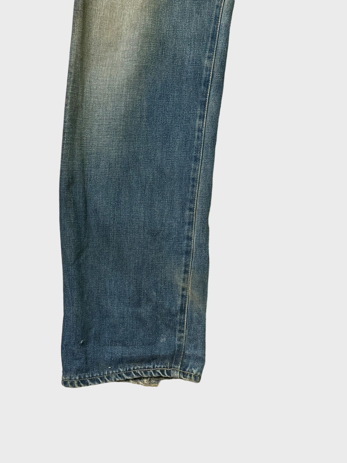 Vintage Edwin 505 Mud Wash Distressed Selvedge Jeans - 7