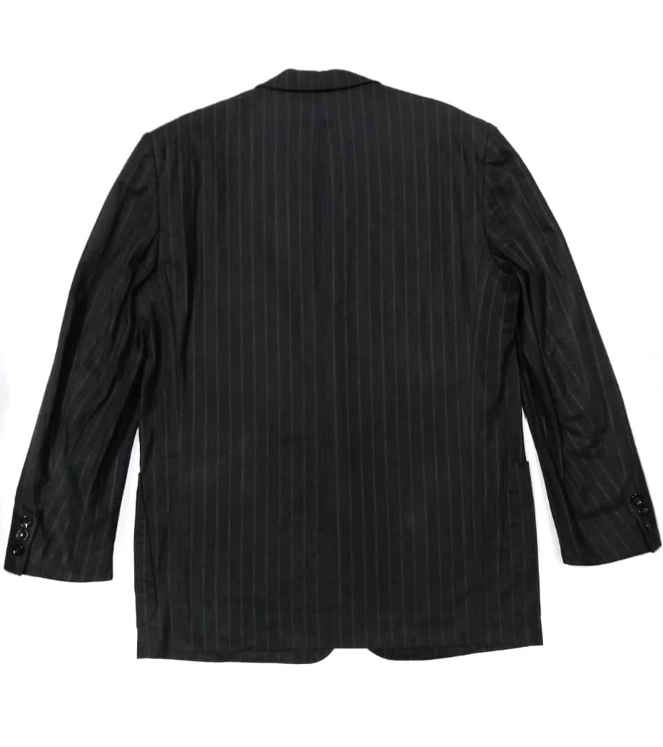 Rei Kawakubo - 80s CDG Homme Striped Wool Blazer Jacket - 4