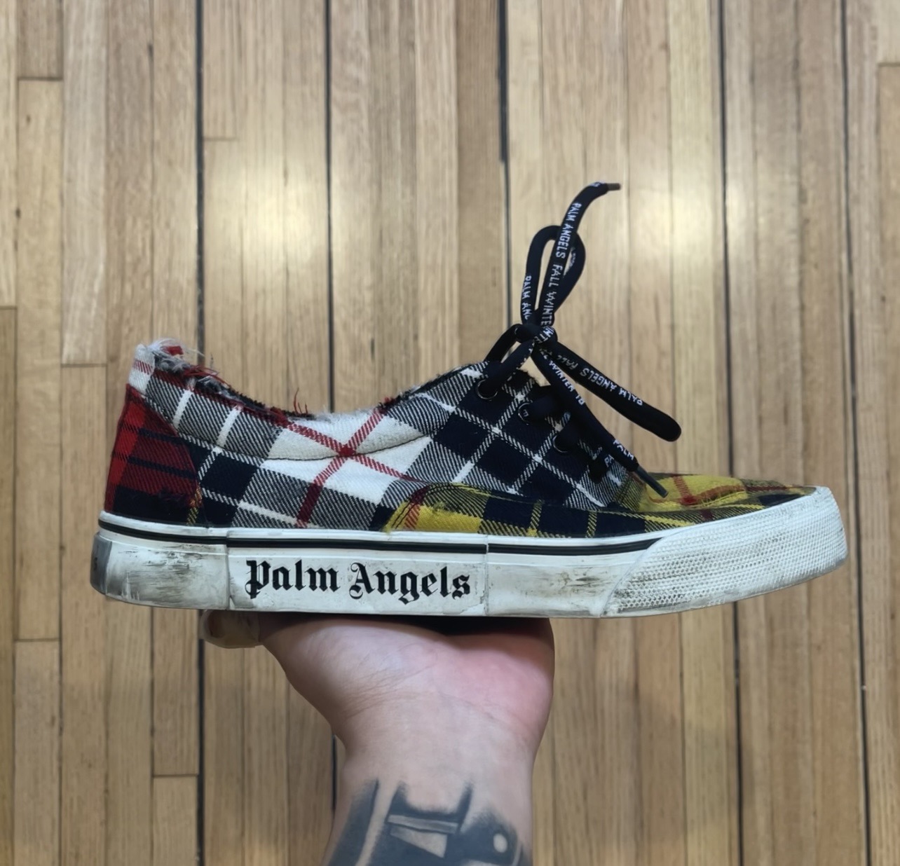 Palm Angels Distressed Sneakers - 1