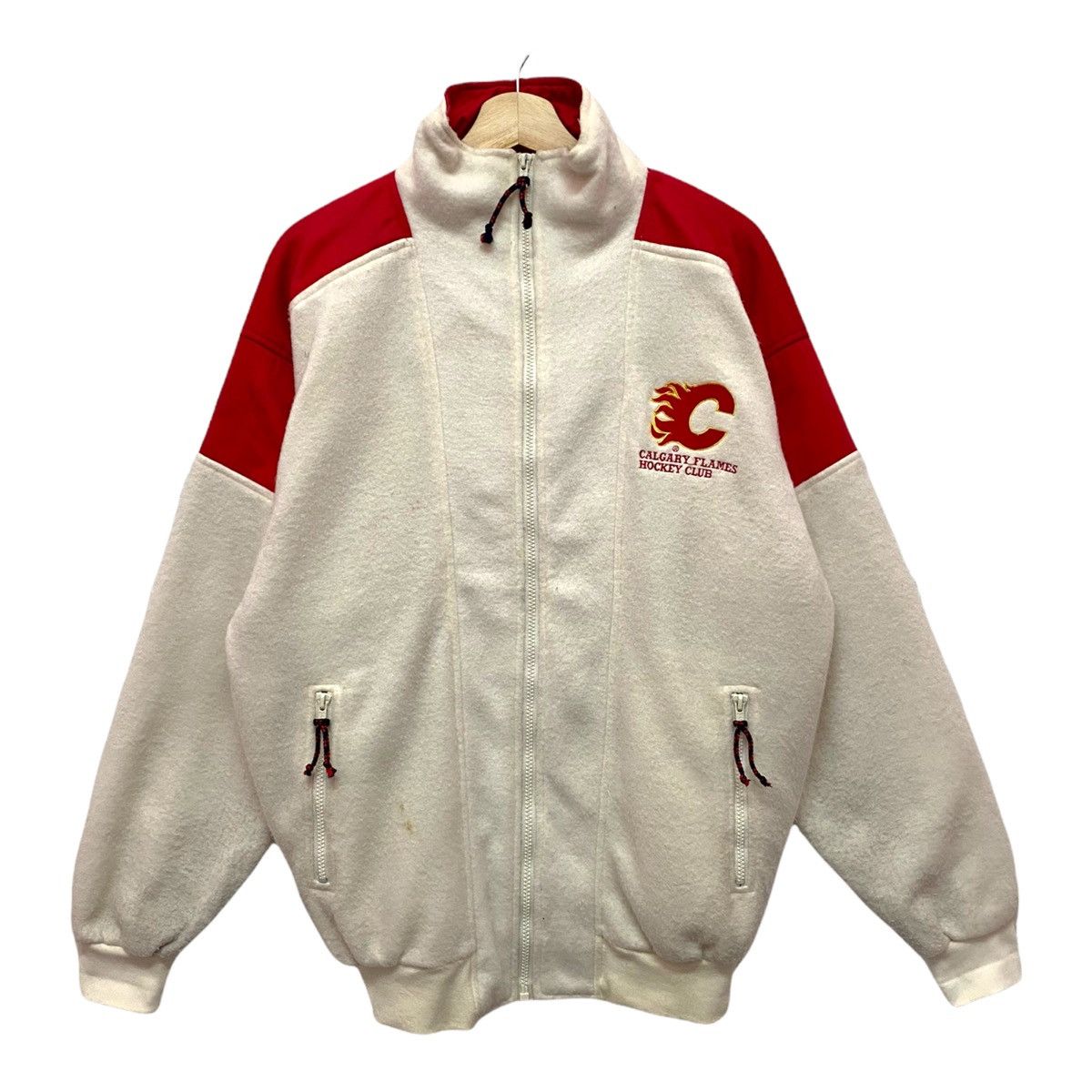 NFL - VINTAGE CALGARY FLAMES HOCKEY CLUB CANADA ZIPPER JACKET - 6