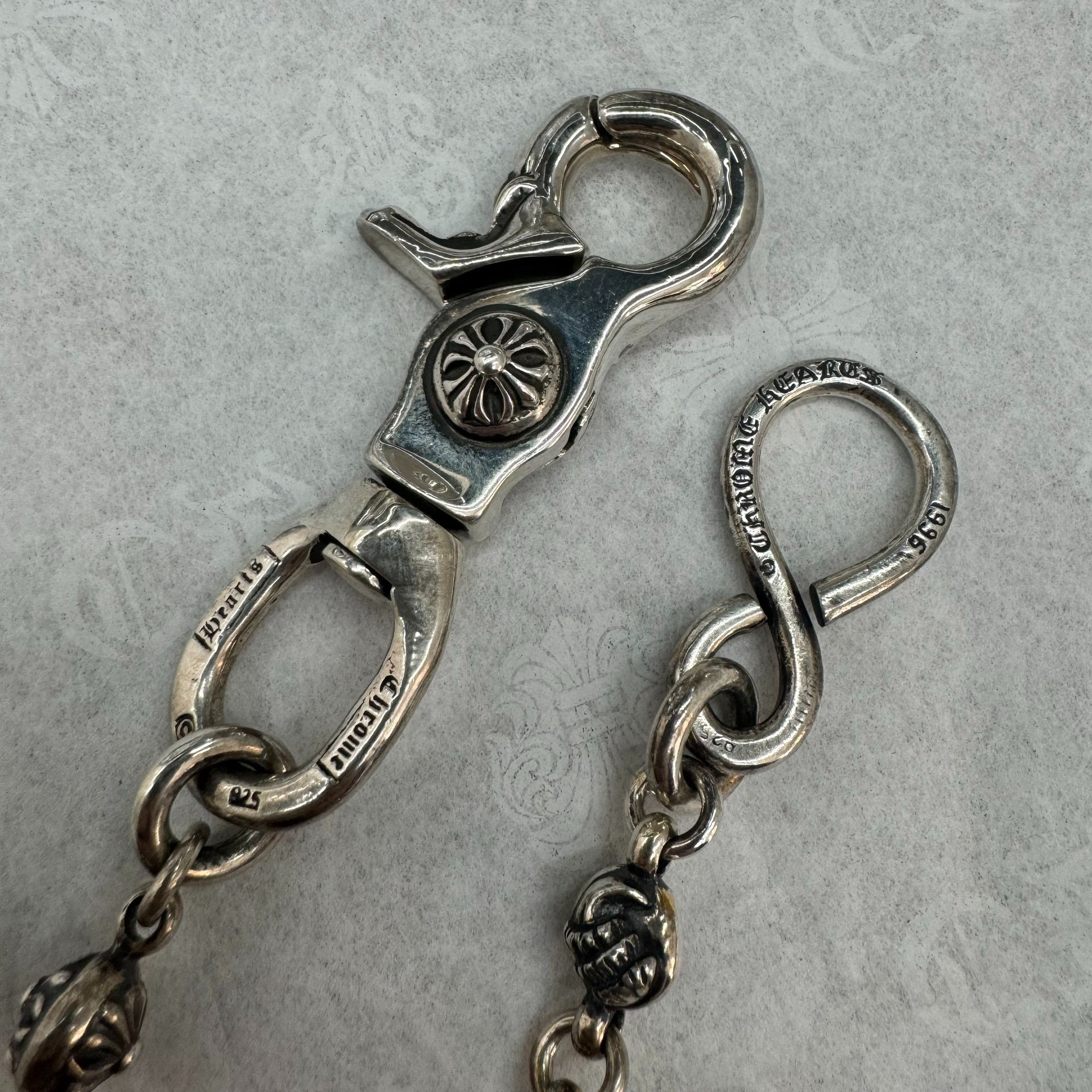 Chrome Hearts single lobster buckle multi-element small ball 26-section trouser chain - 3