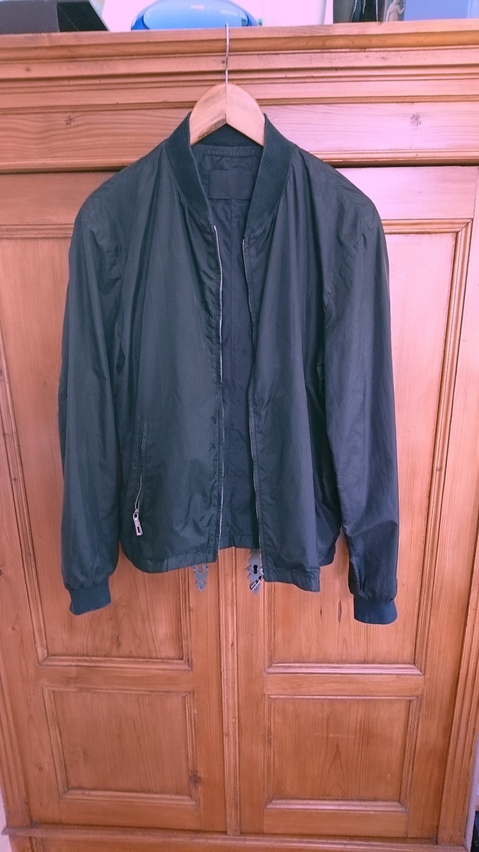 Mainline Black Bomber Jacket Size 52 - 1
