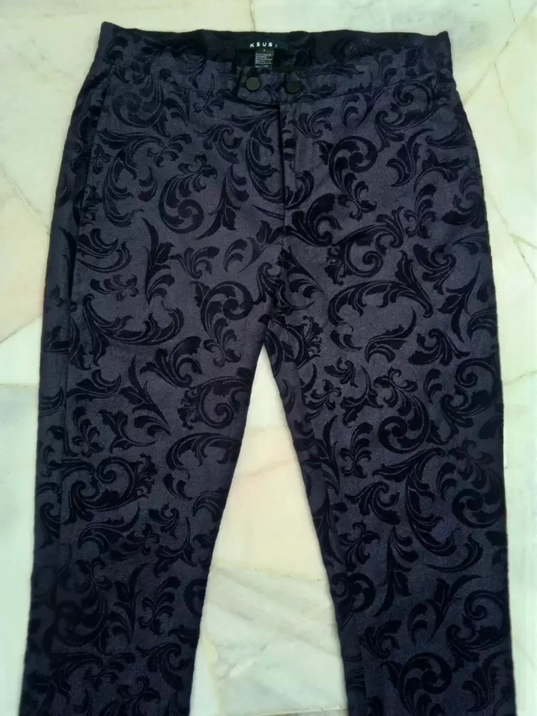 Ksubi floral print ankle zippers casual pants - 10