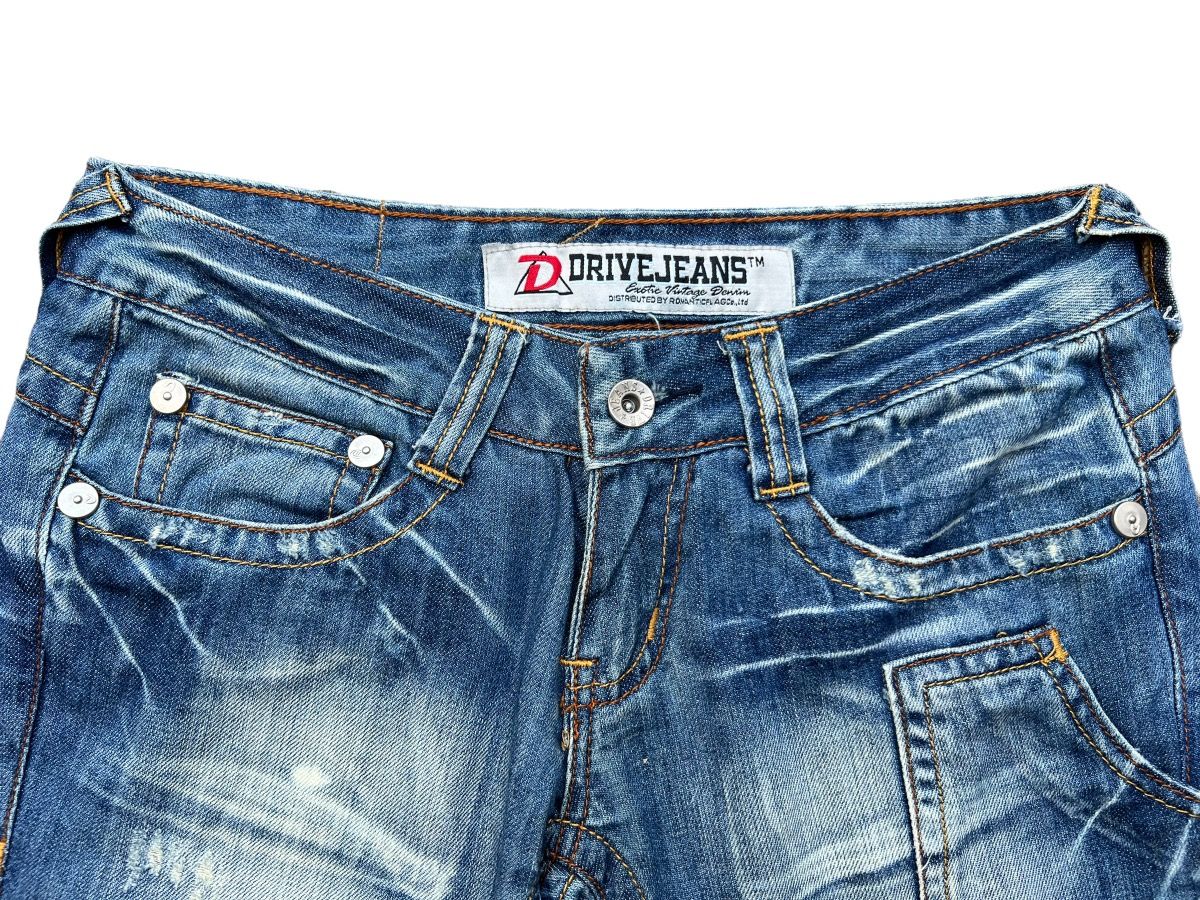 Hype - Drive Mud Wash Distressed Lowrise Denim Flare Jeans 28x32 - 6