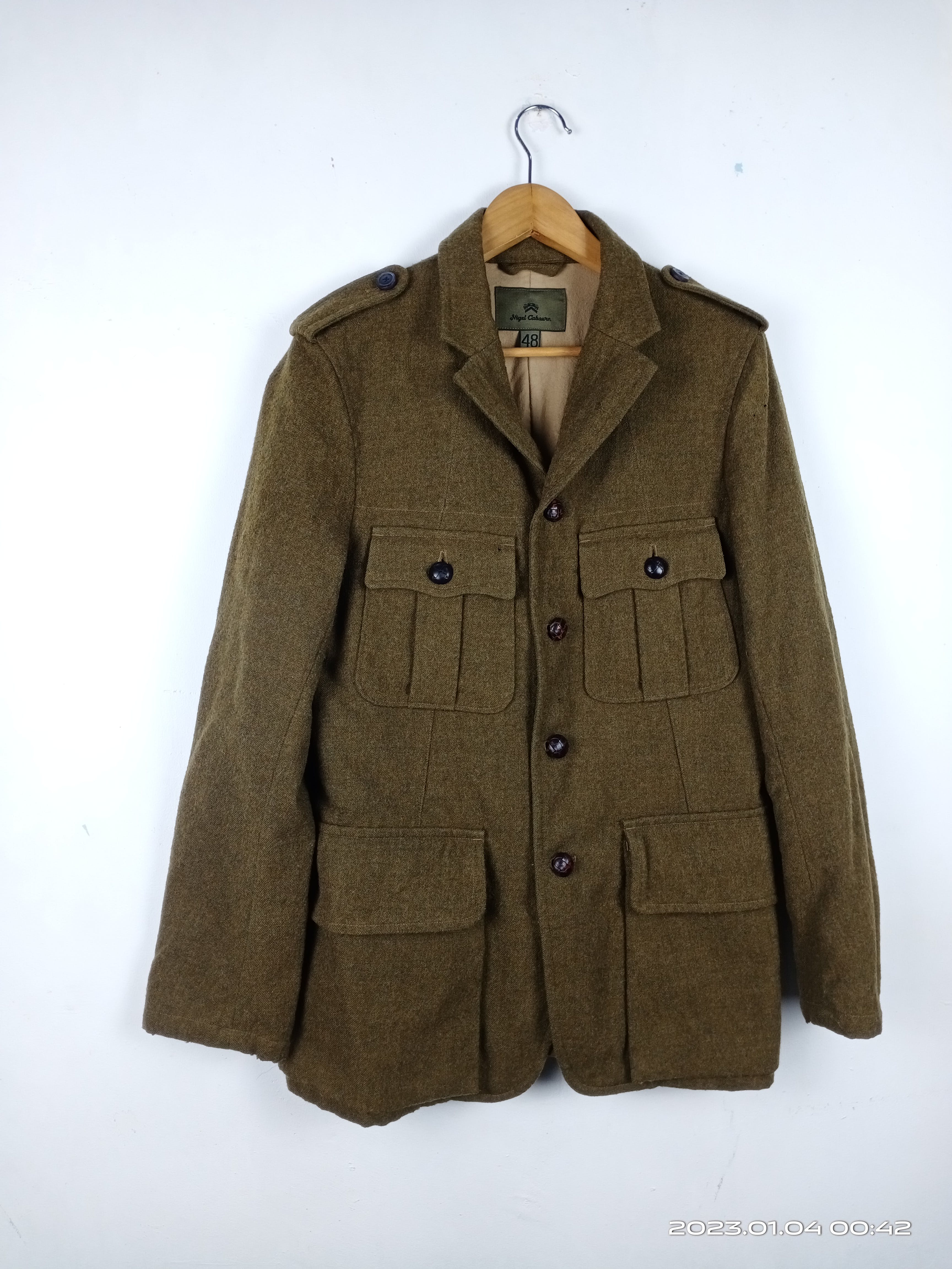 💥RARE💥Vintage Nigel Cabourn Wool Military Style Jacket - 2