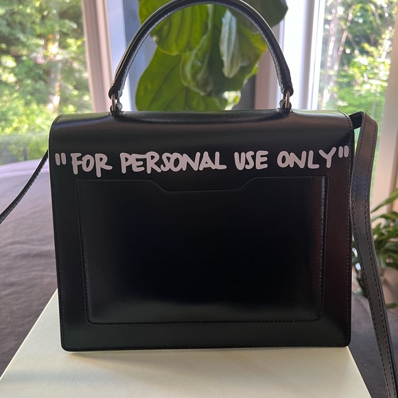 Off-White Jitney Top Handle Quote Handbag Purse Crossbody Bag 2013 Virgil Abloh - 3