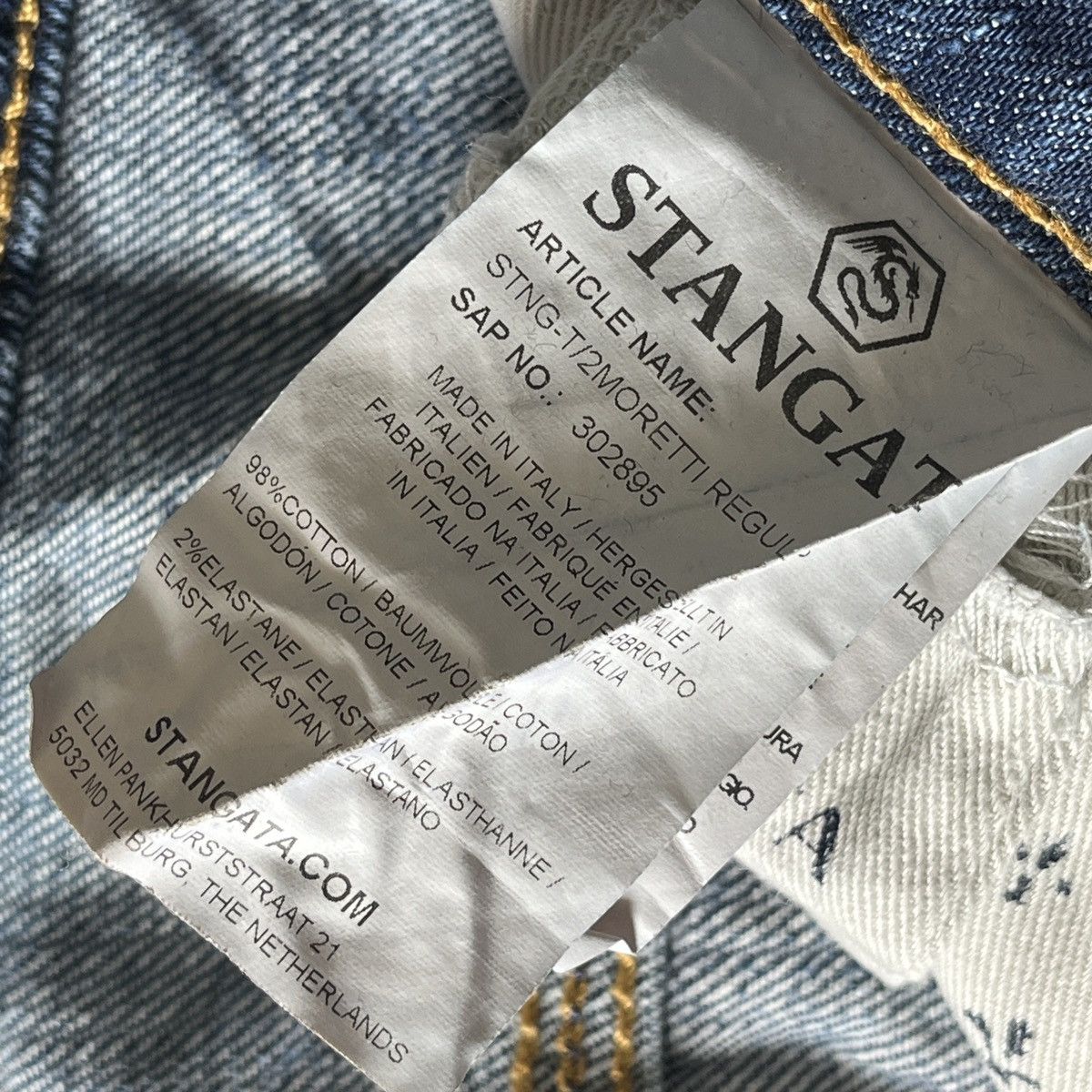 Vintage Stangata Italy Distressed Denim - 17