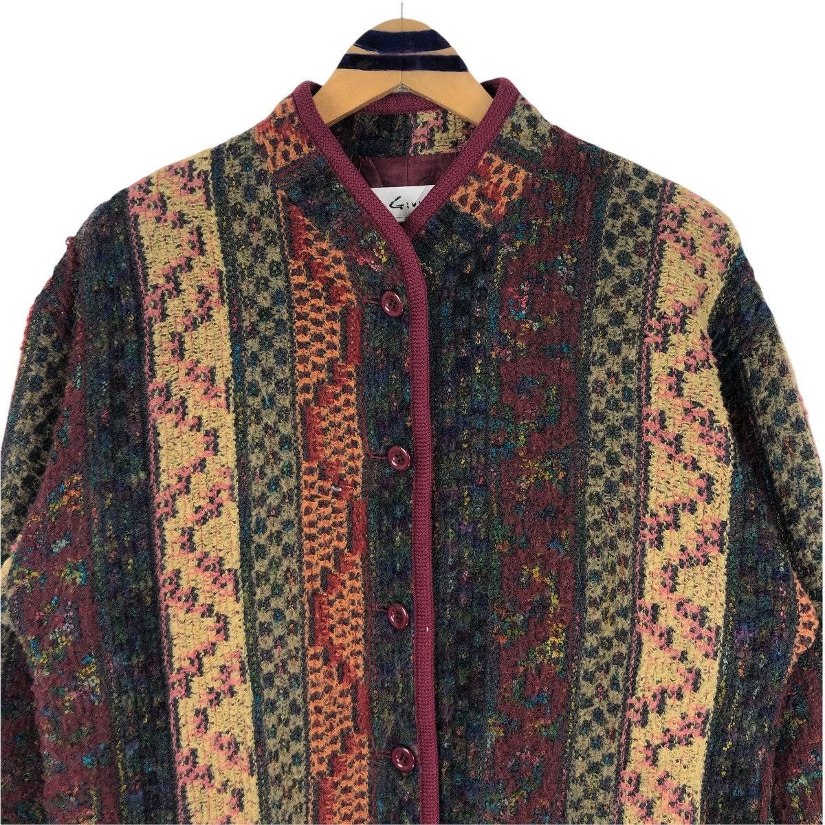 Vintage Givy Native Mandarin Collar Women’s Wool Jacket - 5