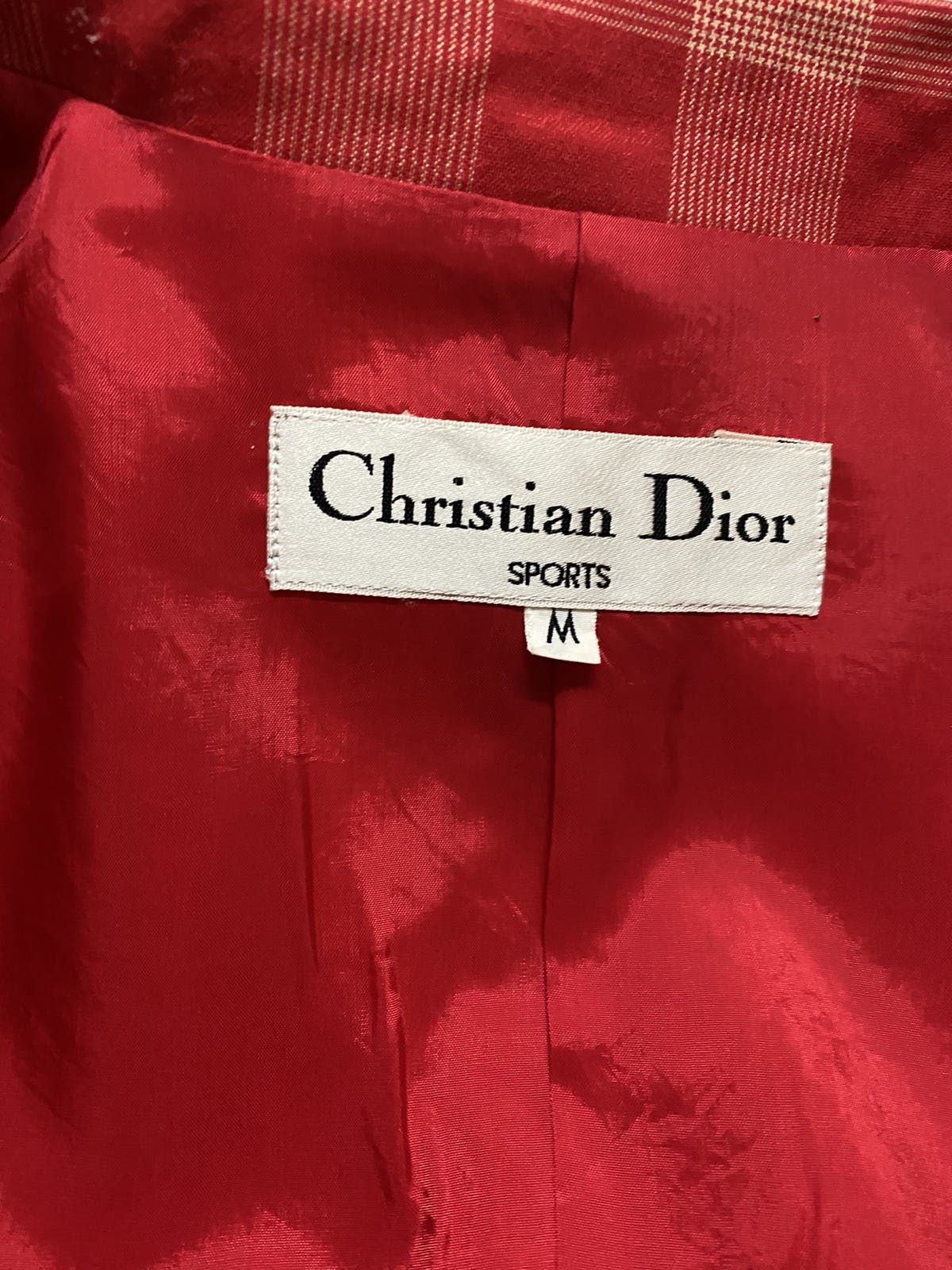 Christian Dior Monsieur - Vintage CD Christian Dior Checker Red Style Blazer Jacket - 10