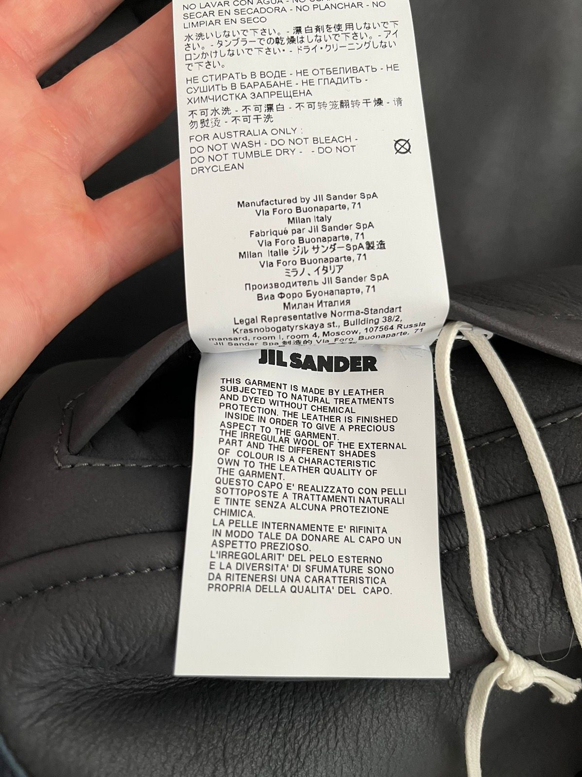 NWT - $8000 Jil Sander Cropped Leather jacket - 9