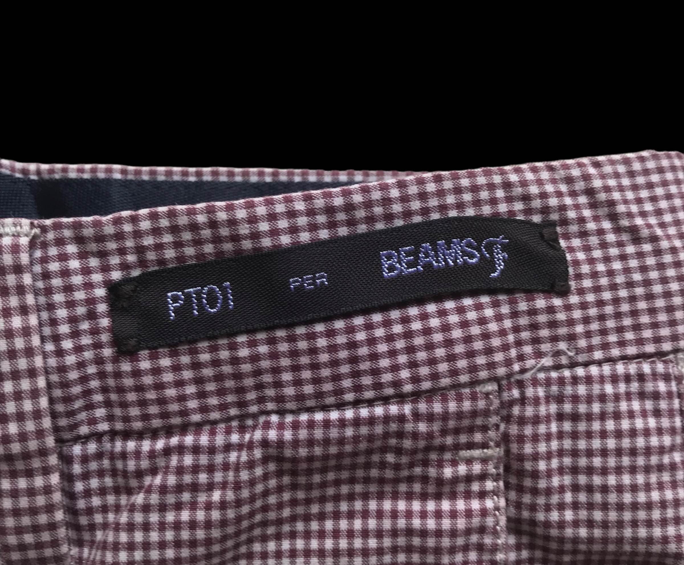 Beams F x PT01 Checkered Khakis Pants  - 3