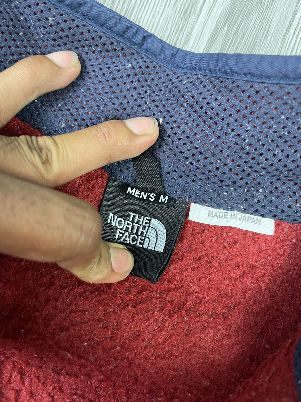 Red maroon The North Face fleece jacket - 5
