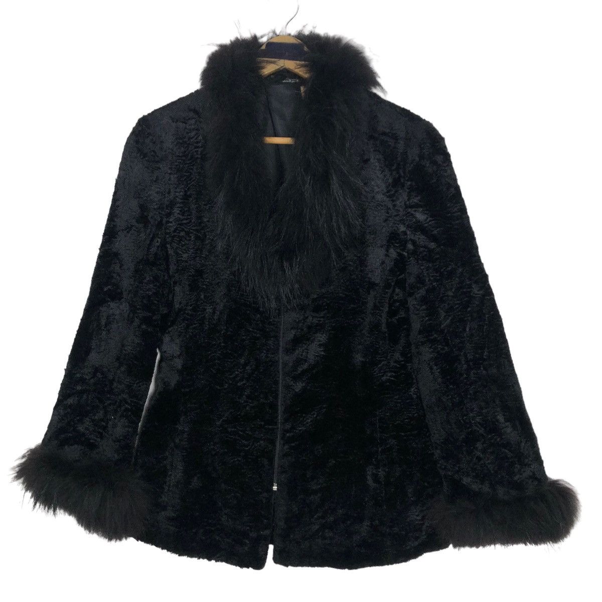 Vintage Valentino Garavani Faux Fur Velvet Jacket - 1