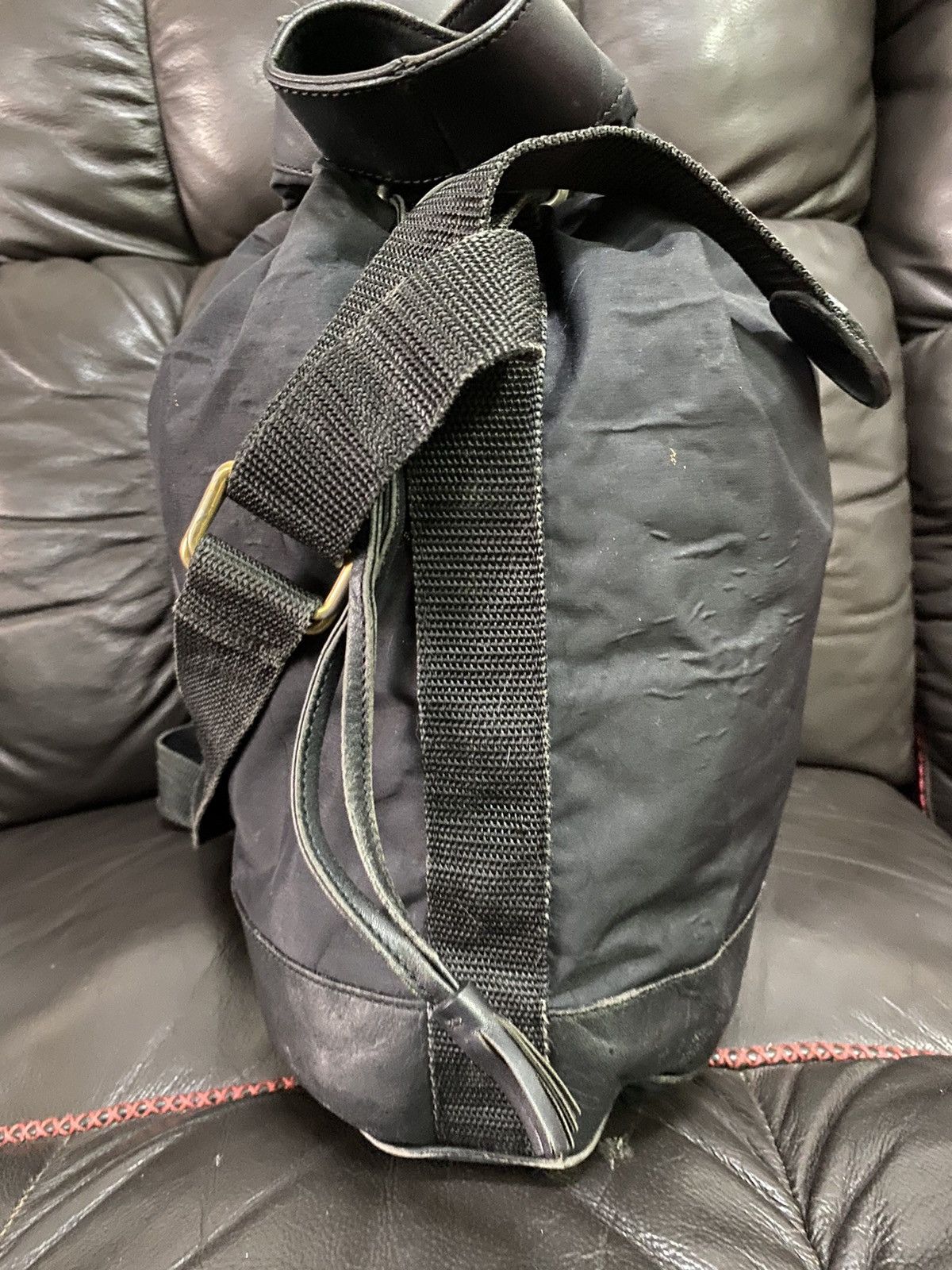 Authentic Moschino Bucket Nyalon Shoulder Bag - 6