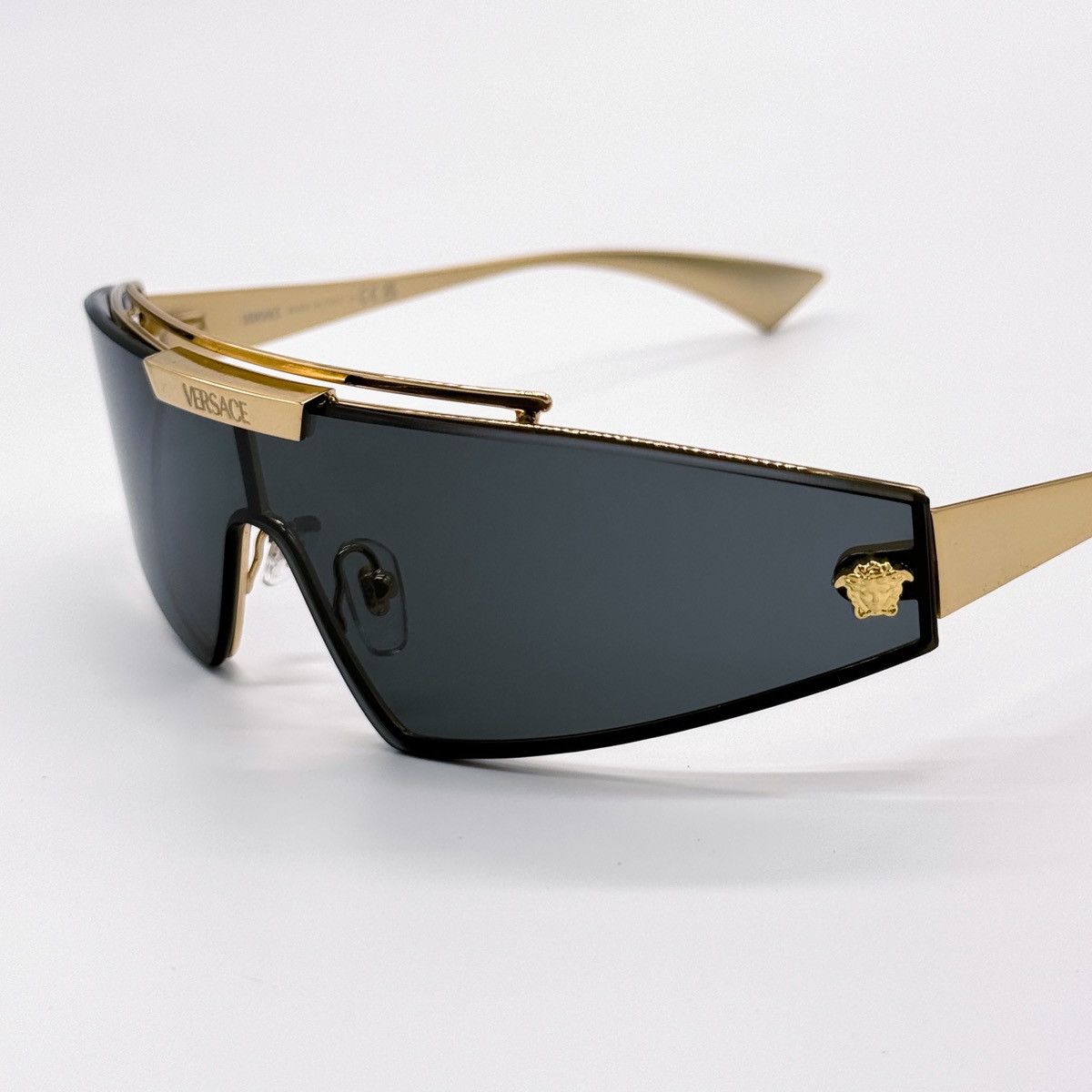 NEW VERSACE VE2265 1002/87 SHIELD MOD 2265 GOLD SUNGLASSES - 11