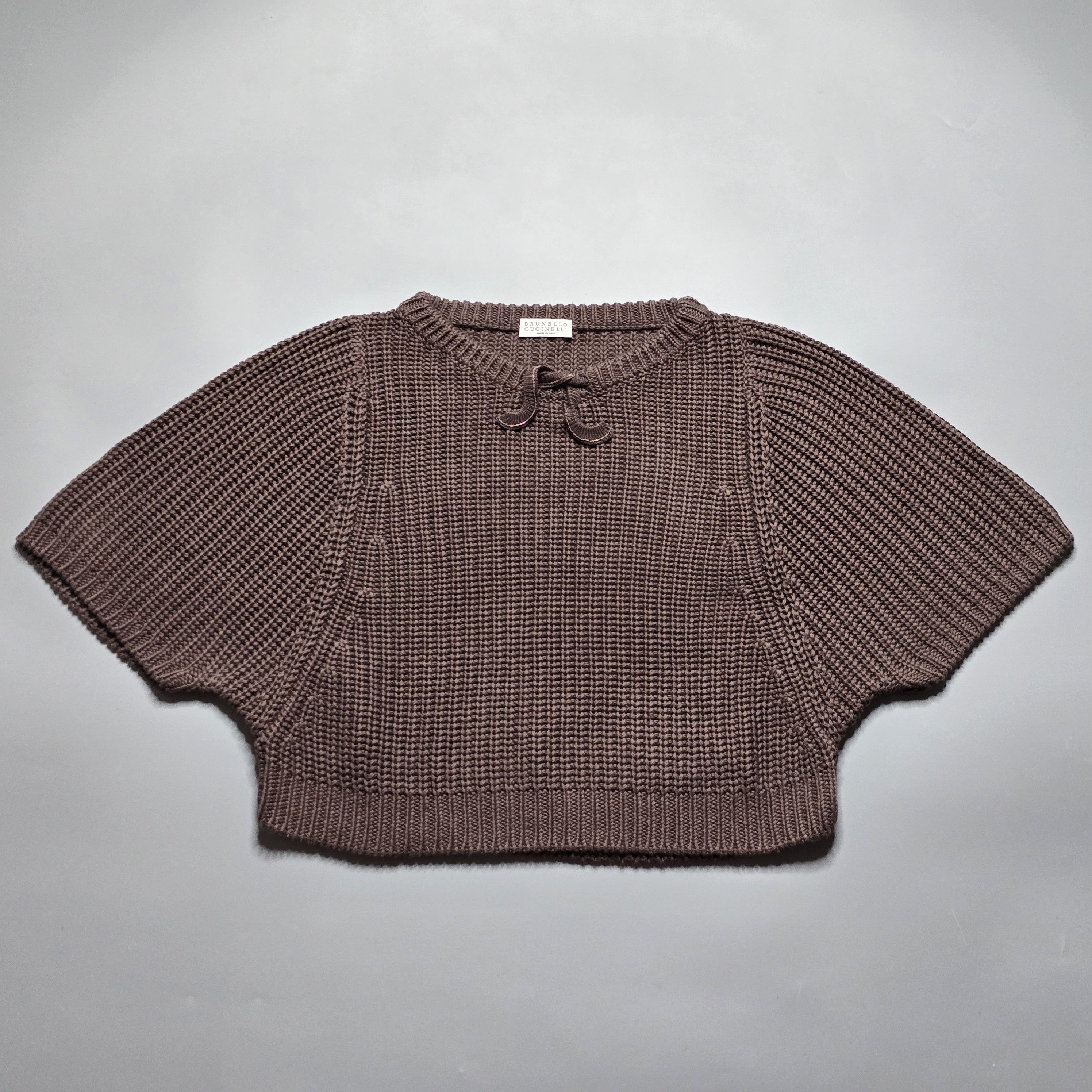 Brunello Cucinelli - Chunky Knit S/S Cropped Sweater - 1