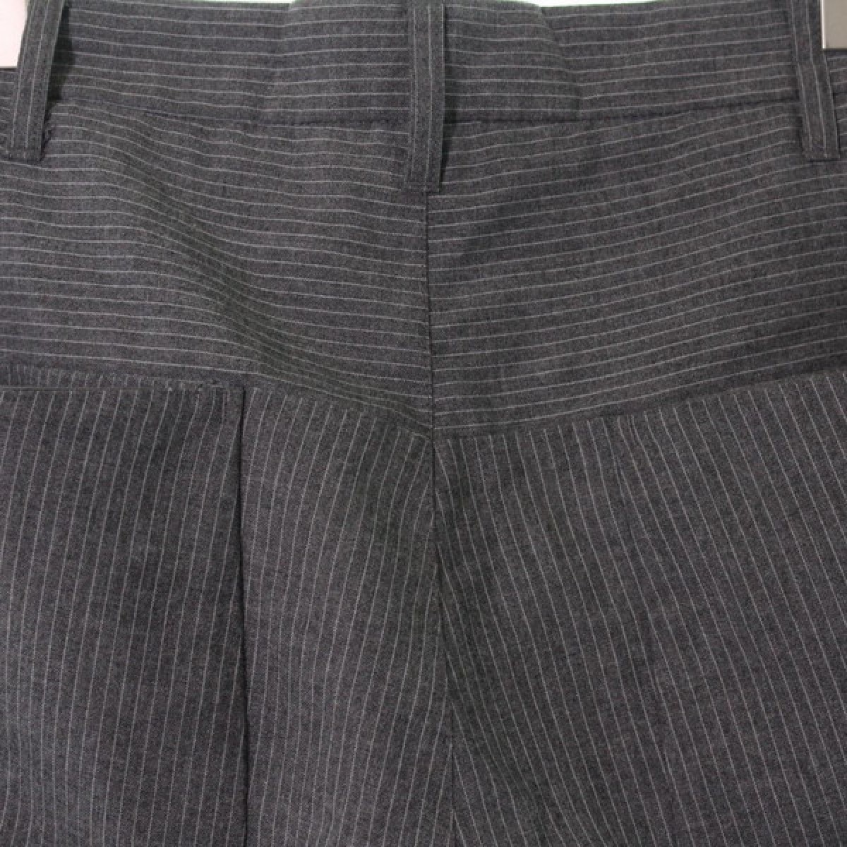 Unused - striped wool grey pants - 5