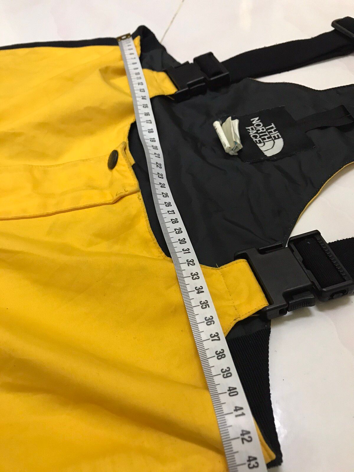 THE NORTH FACE” GORE-TEX SKI PANTS BIBS OVERALLS IN YELLOW - 9