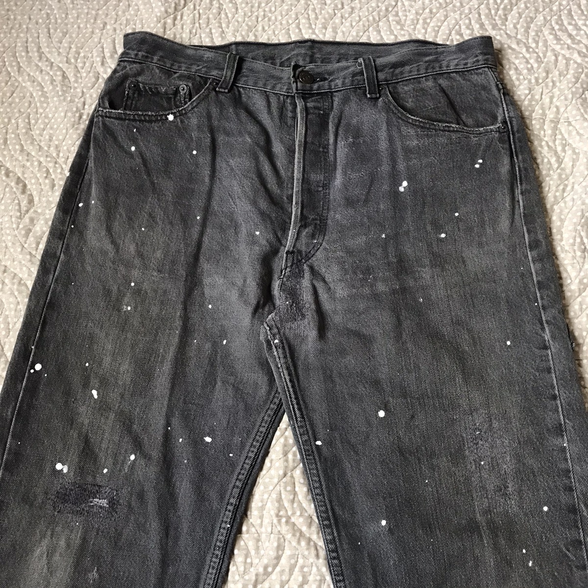 Rare Vtg Levi’s 501 Mickey Mouse Distressed Paint Splatter - 3