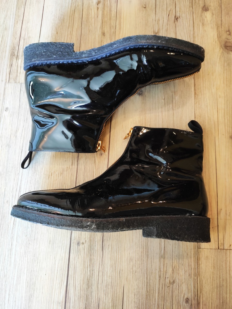 Denis Simachev - Polished leather front zip boots from FW2007.Like Guidi - 5