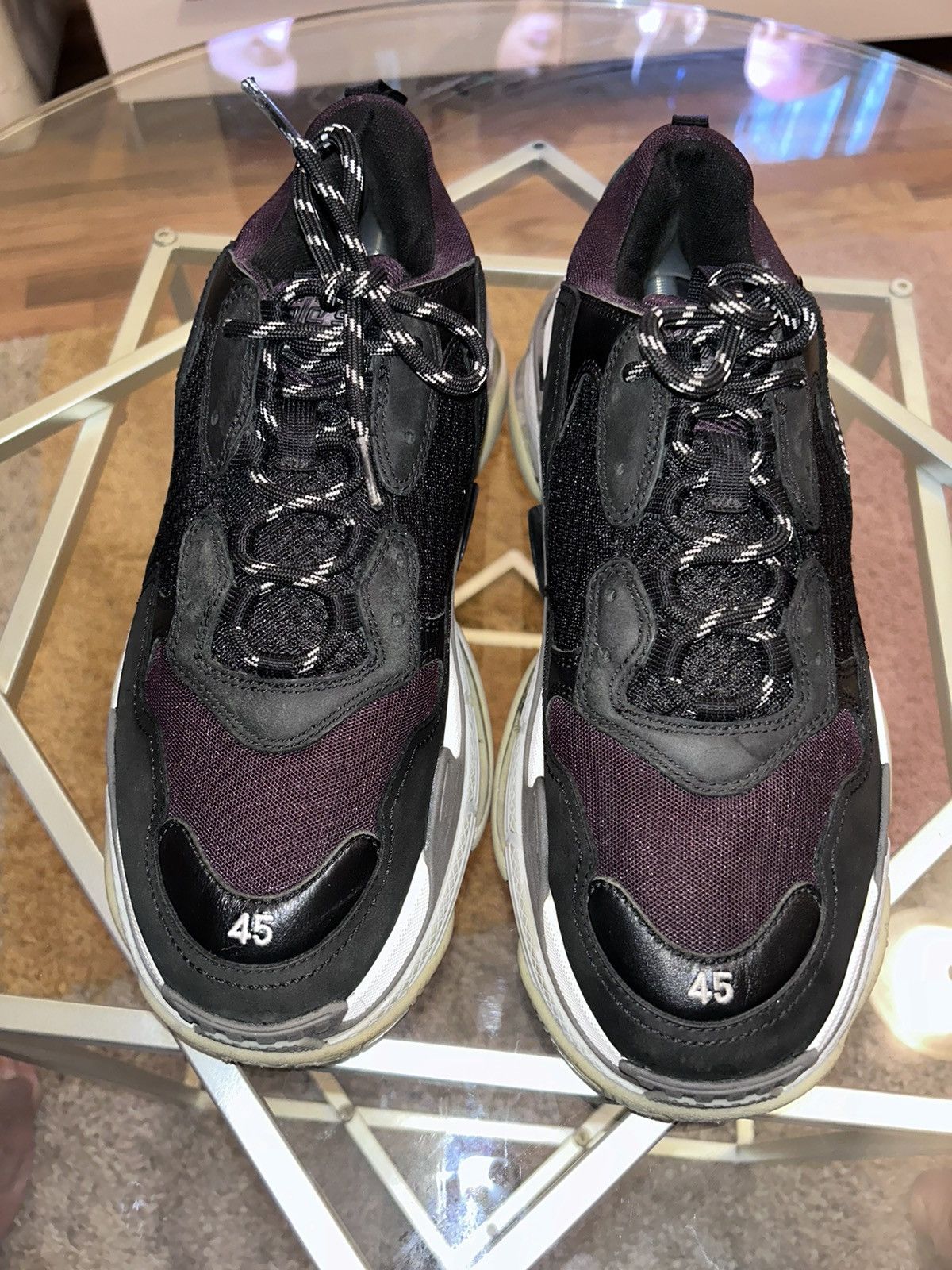 Balenciaga Burgundy triple S sneaker - 1