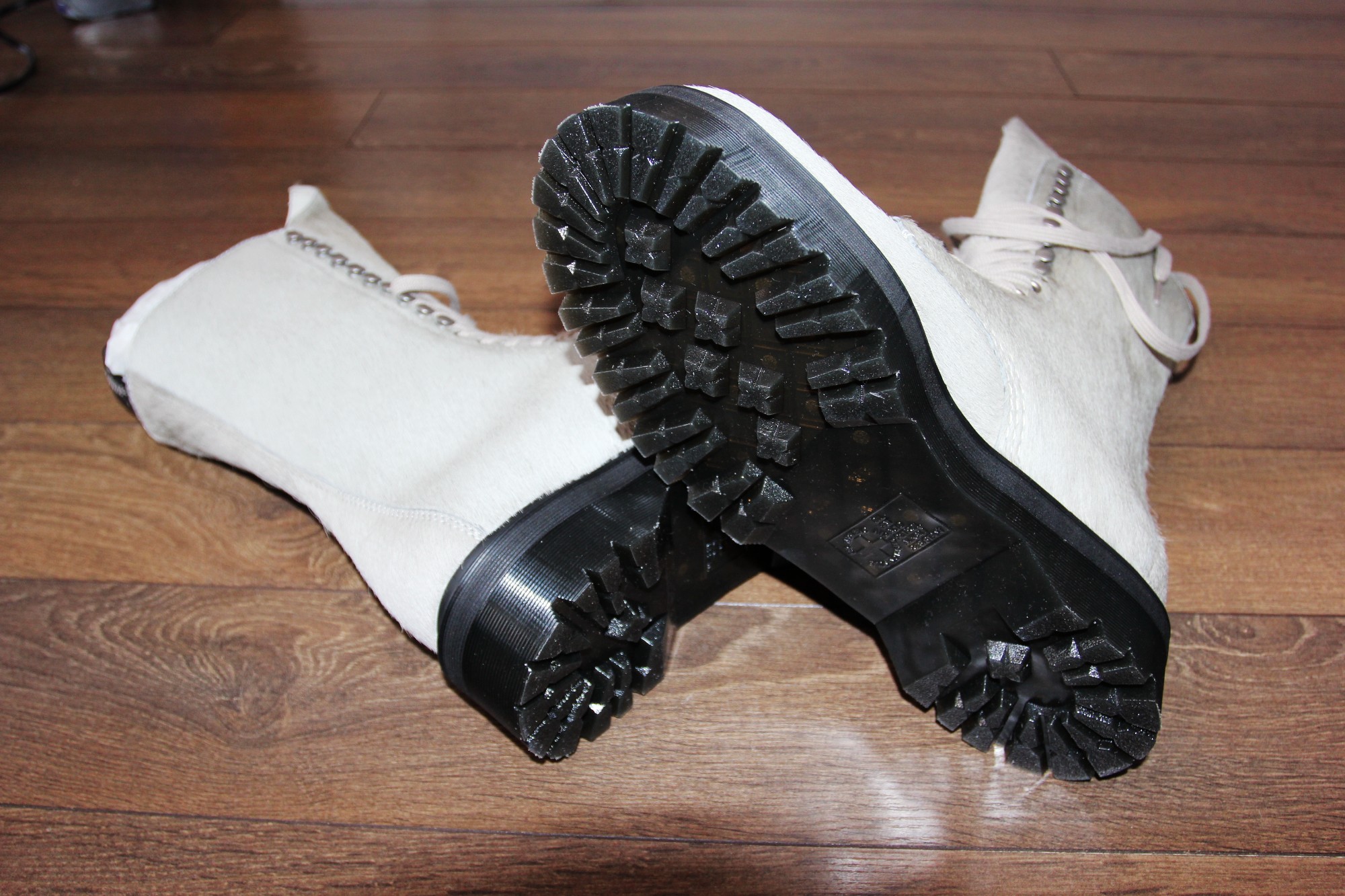 BNWT SS23 RICK OWENS x DR.MARTENS 1918 HAIR ON LUX BOOTS 43 - 5