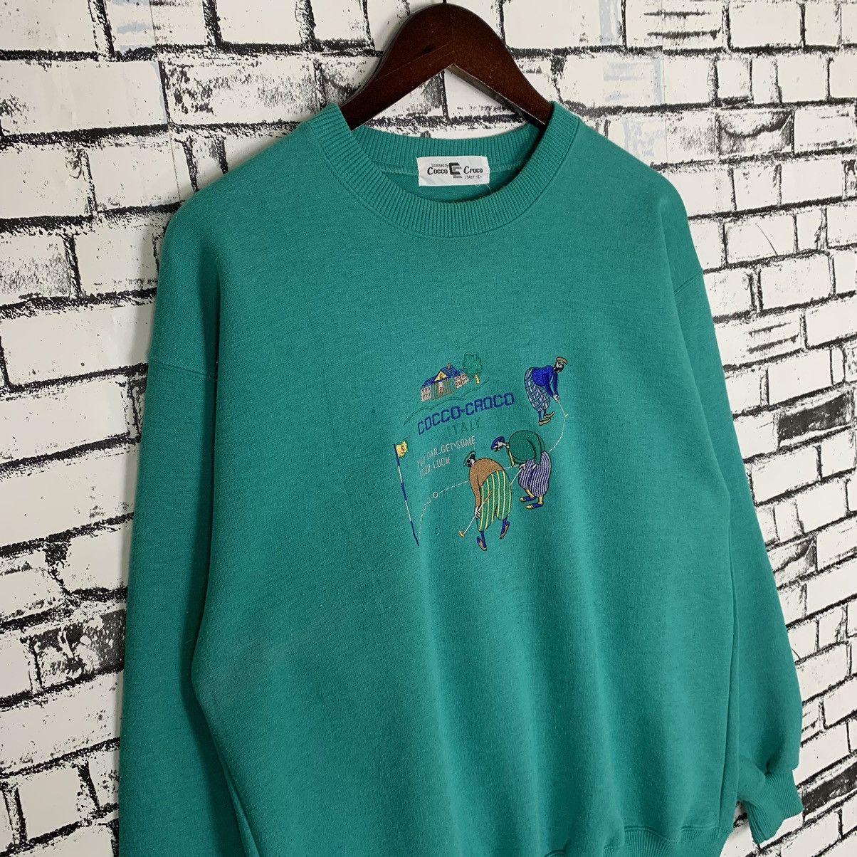 Vintage 90s Cocco Croco Designer Embroidered Sweatshirt - 4