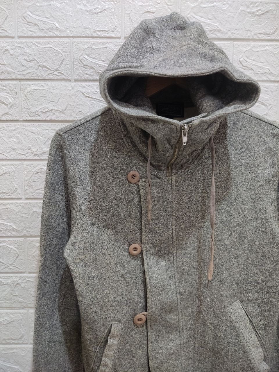 Archival Clothing - Japanese Brand Three Stones Throw Wool Hooded Jacket - 5