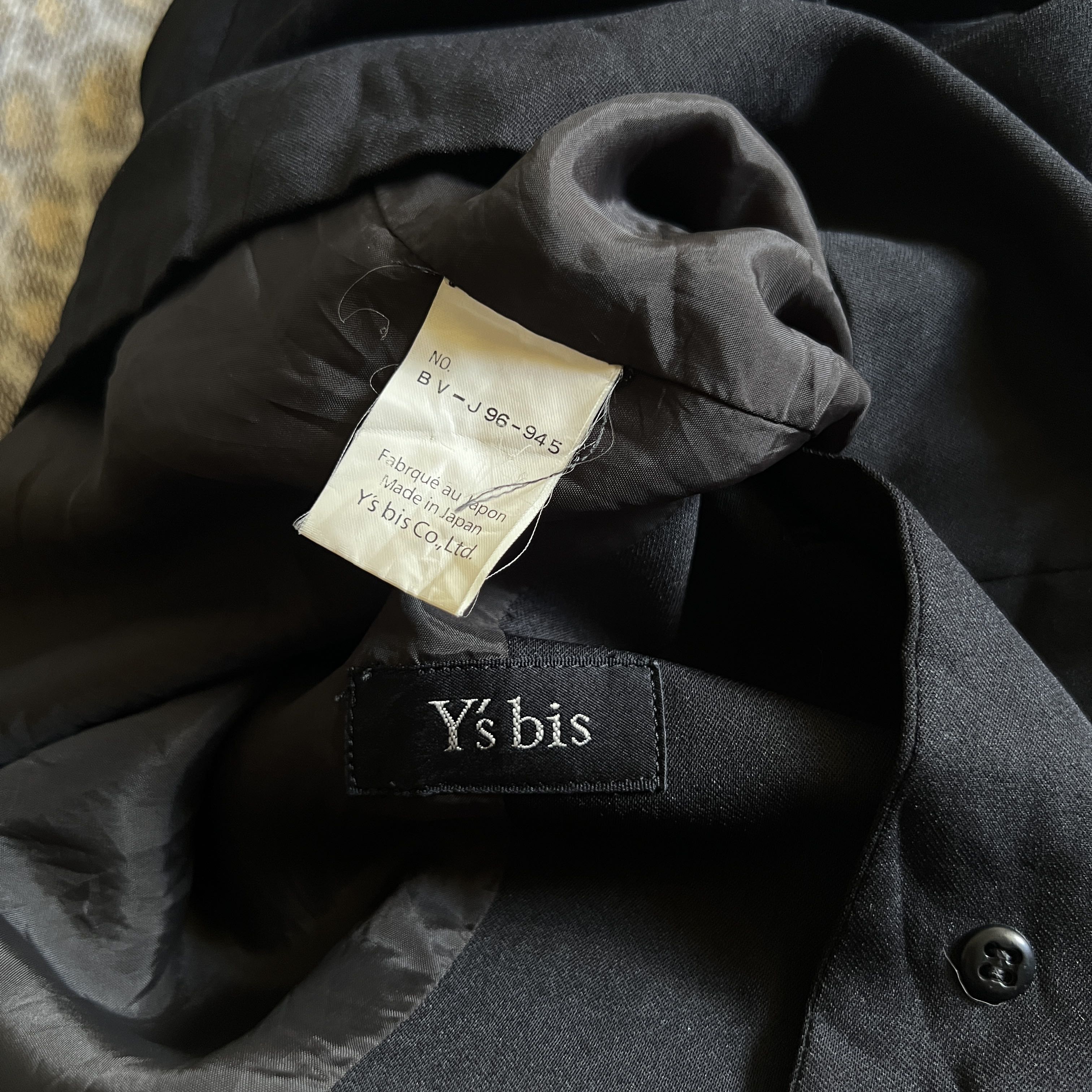 Y’s bis Black Button Hood  - 8