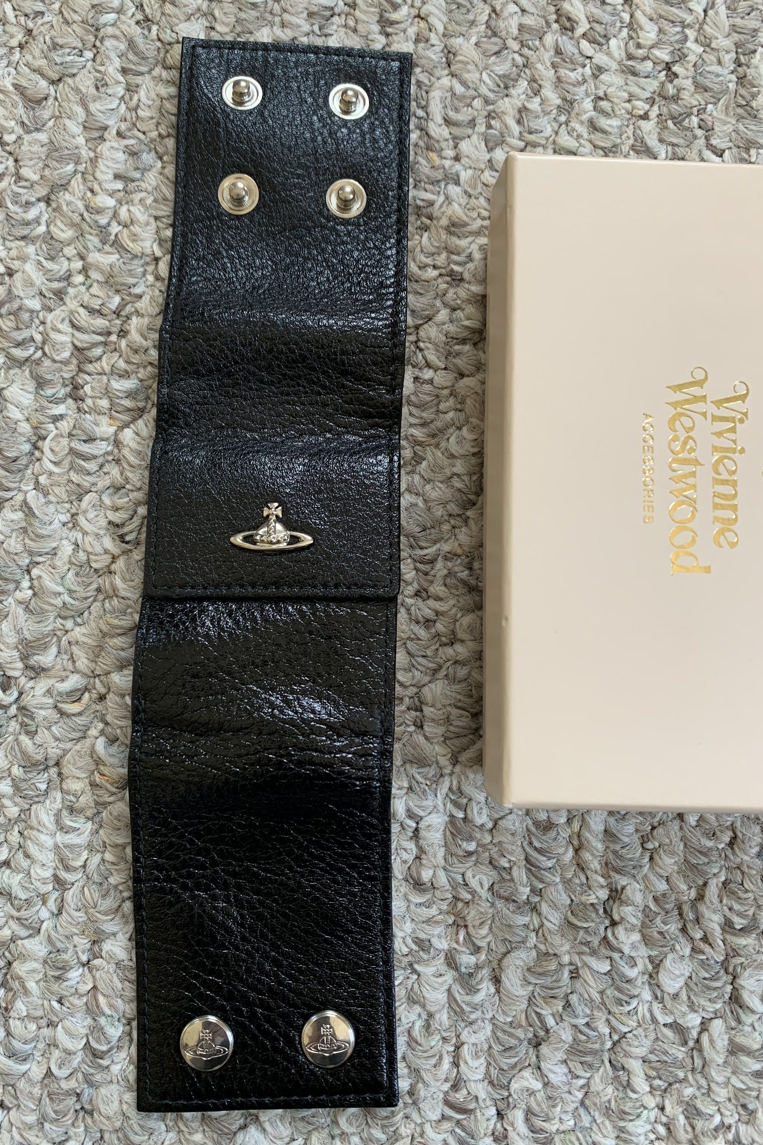 Vivienne Westwood Leather Orb Logo Pouch Bracelet - 4