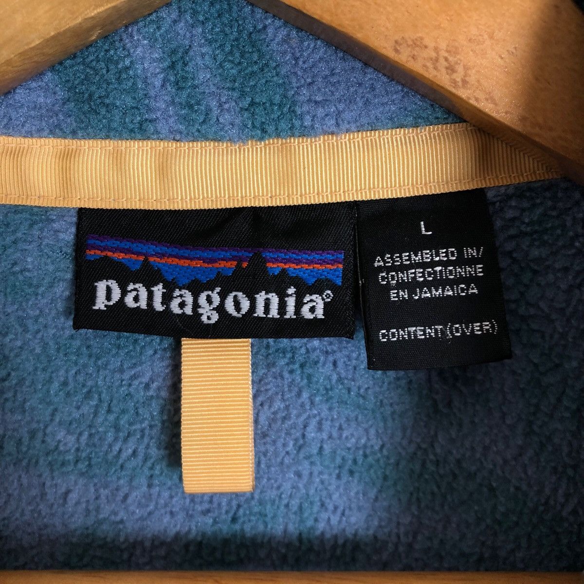 Vintage Patagonia Mock Neck Fleece Sweater Floral Pattern - 9