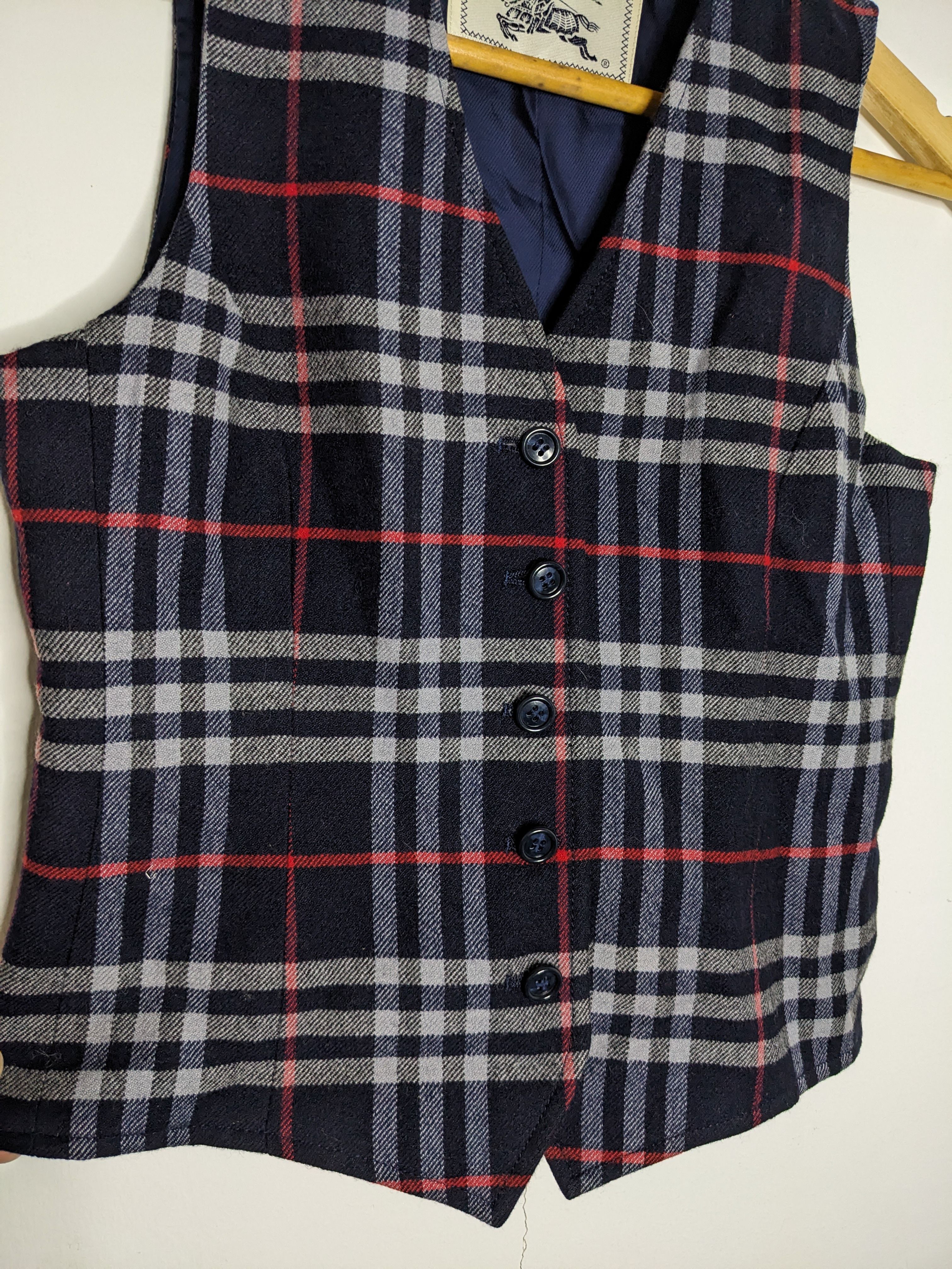 Burberry Vintage Nova Check Womens Blue Vest - 3