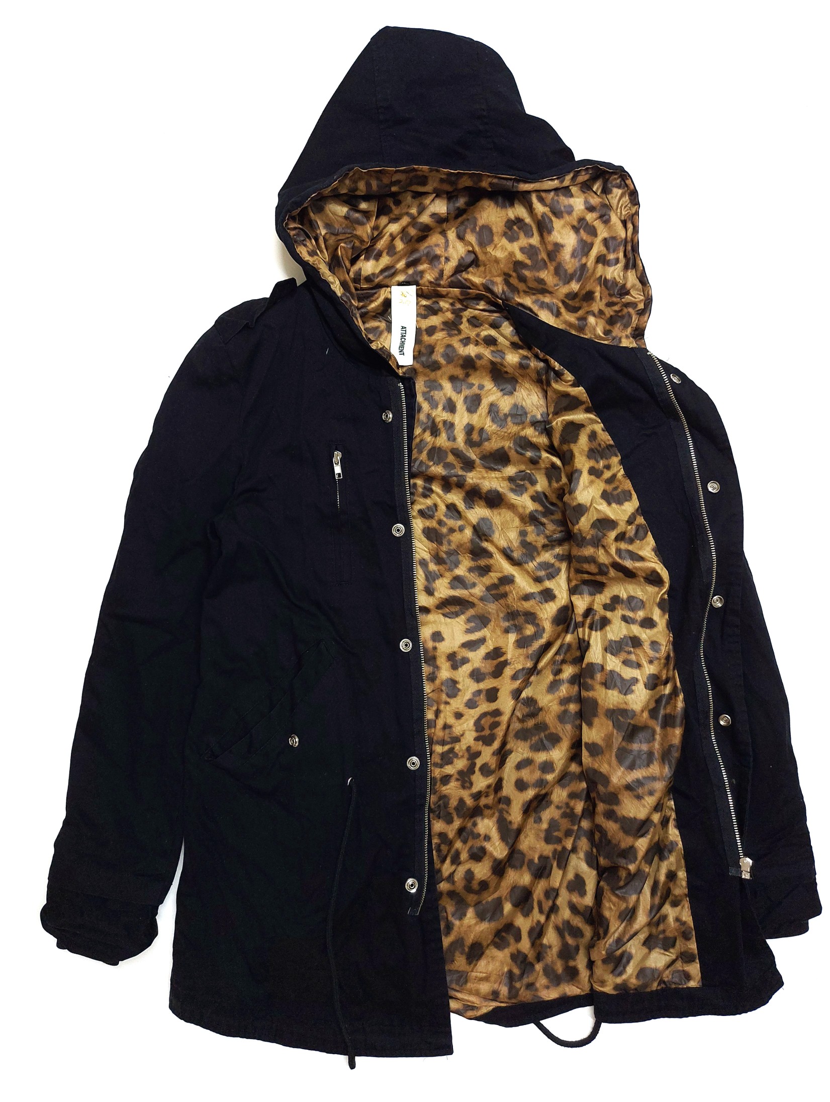 RARE! ATTACHMENT KAZUYUKI KUMAGAI LEOPARD LINING PARKA - 1