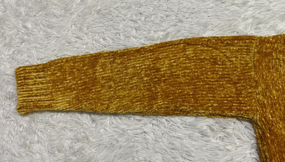 Cardigan - Golden Color Azul Cozy Sweater Pullover by Moussy - 8