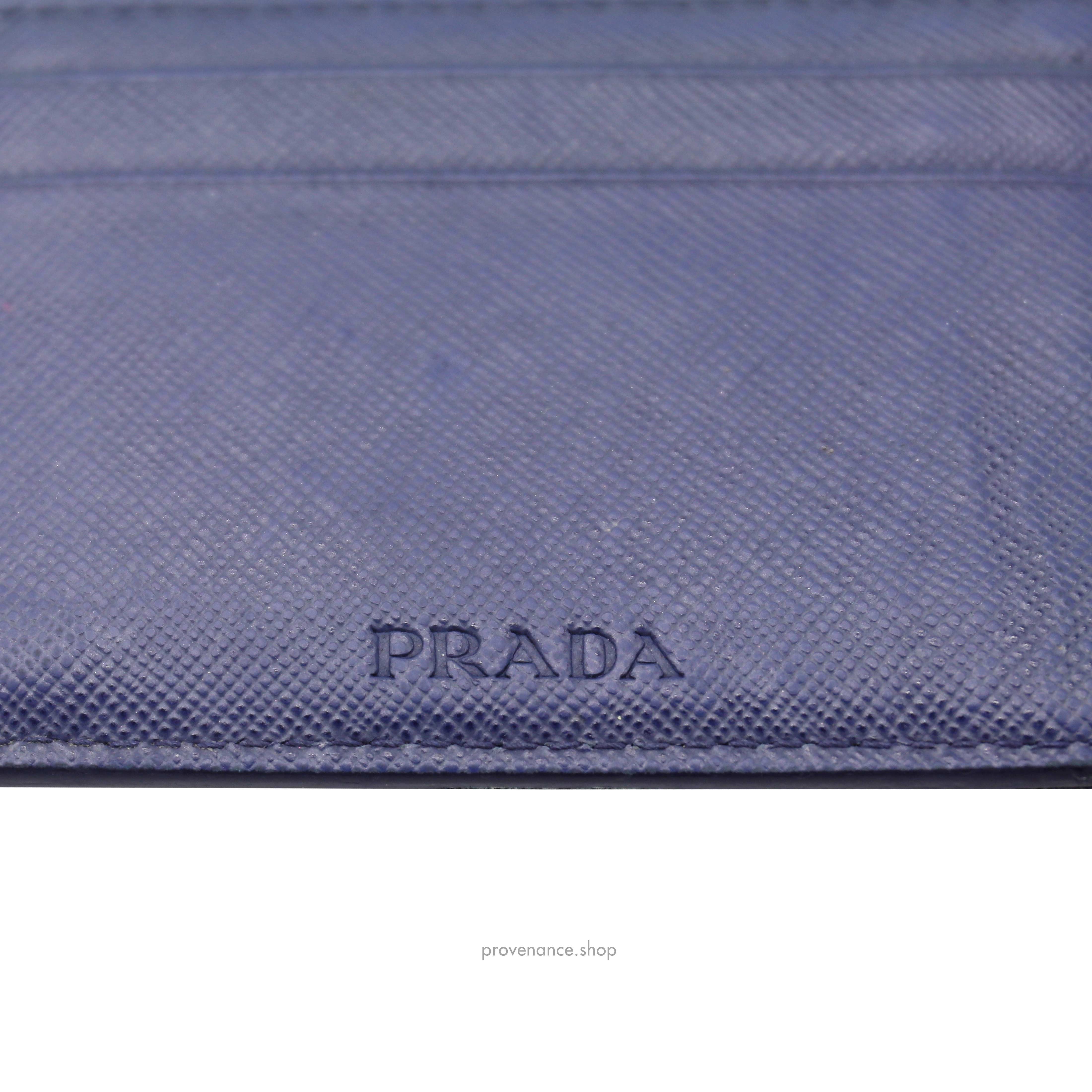 Prada Cardholder Wallet - Navy Blue Saffiano Leather - 2